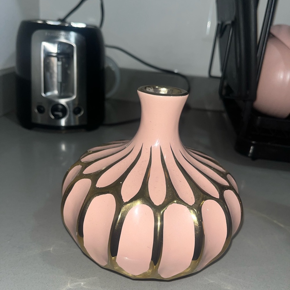 Pink flower vase, creative for home decor